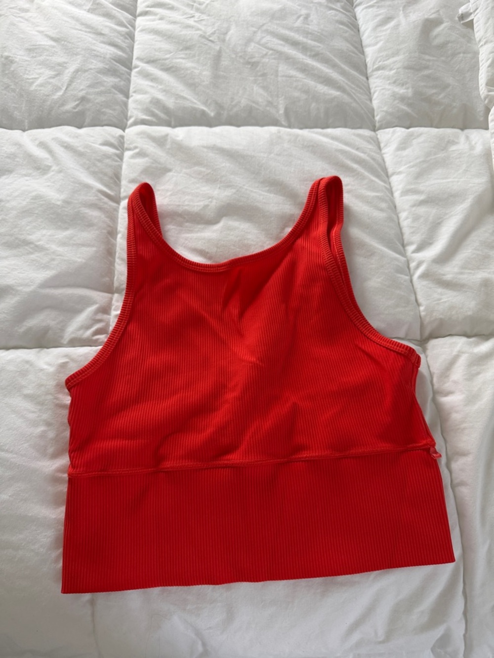 lululemon athletica Red Ribbed Muscle Tank